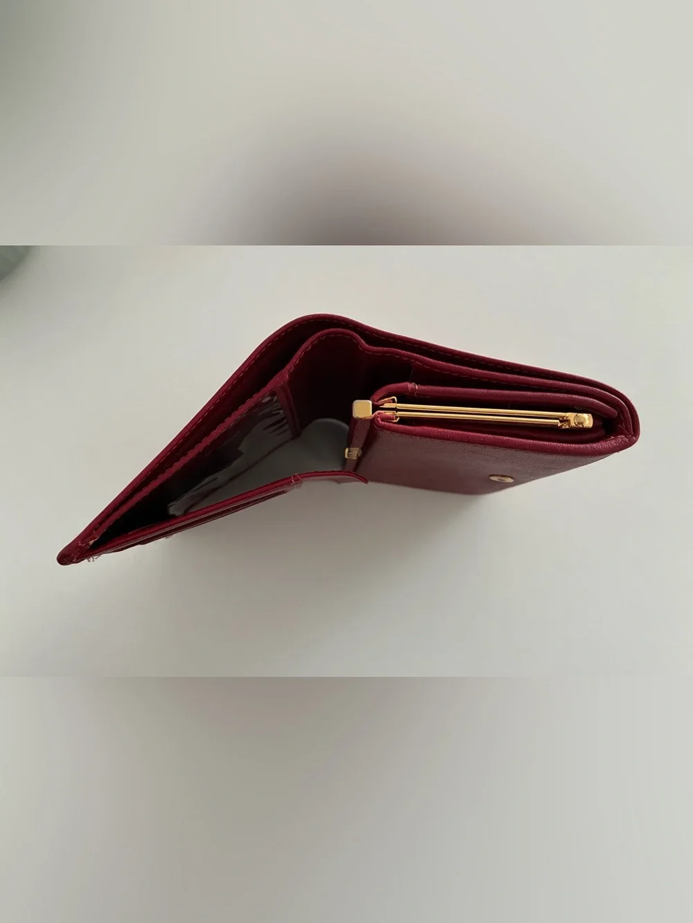 CARRE ROYAL Paris Made in France Leather Kiss-Lock Wallet